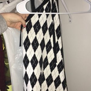 Checkerd tank top halter